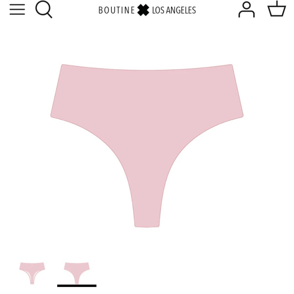 Boutine LA light pink high waisted swim bottoms size M